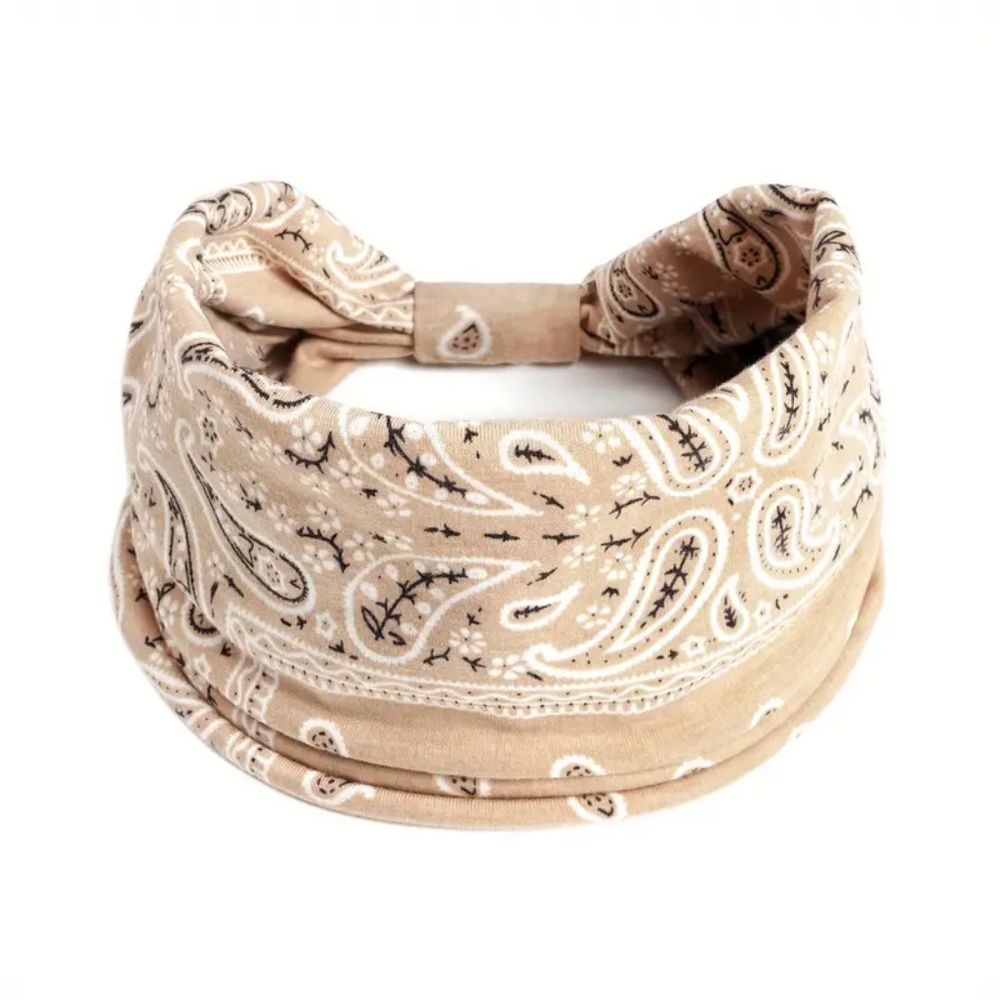 Headband boho bandana Khaki